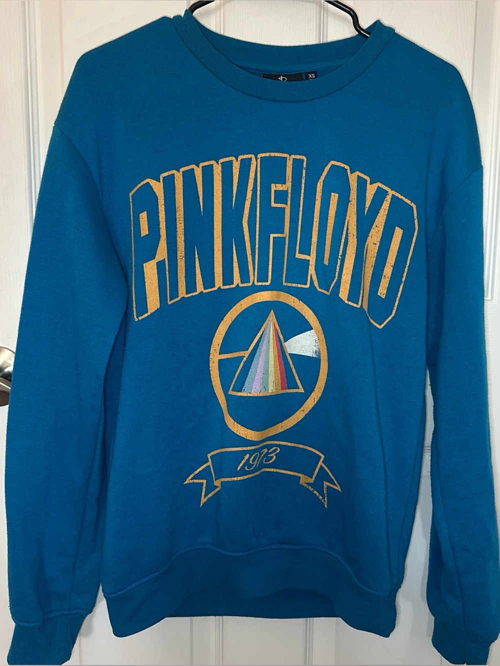 Pink Floyd Teal Crewneck Sweatshirt with Gold Logo